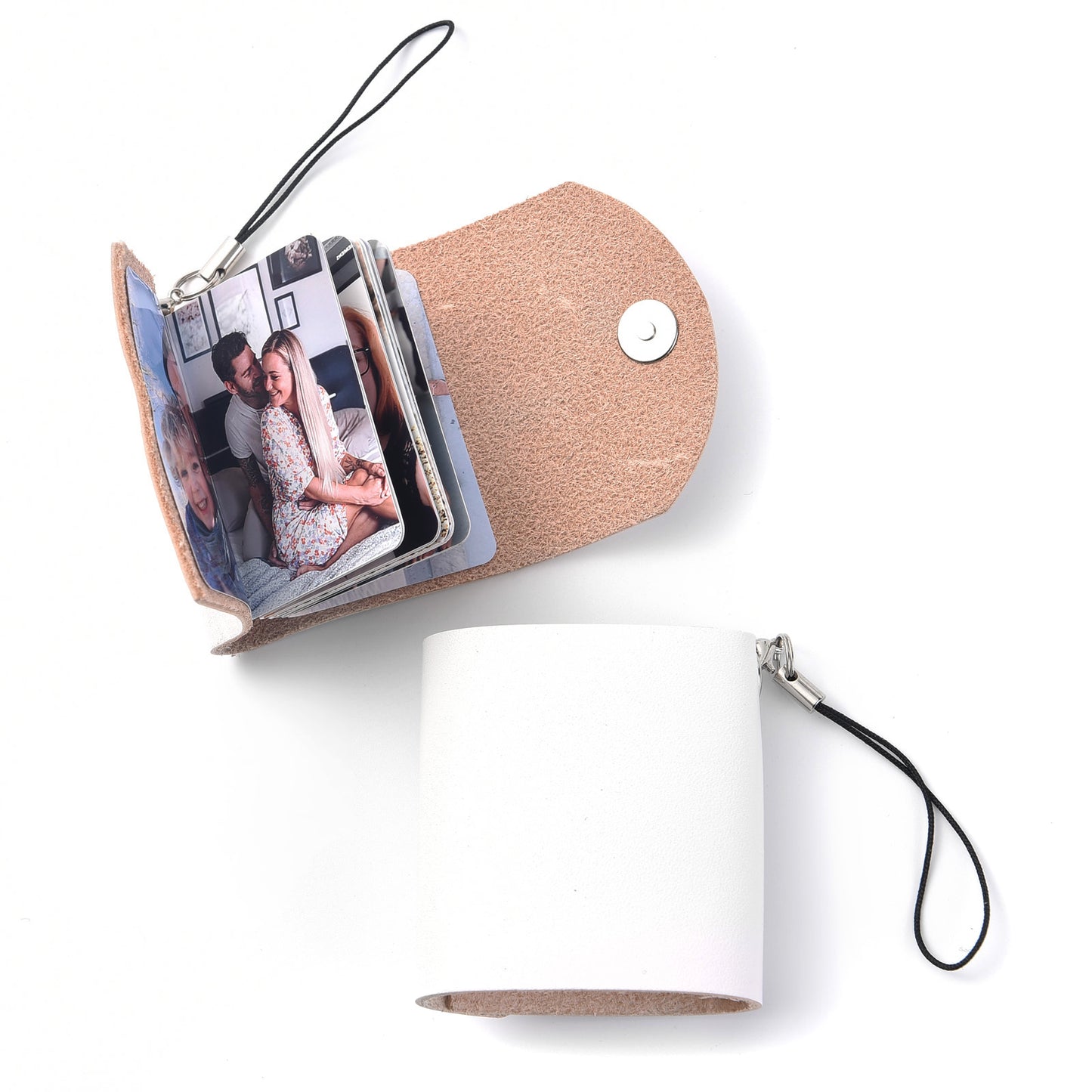 Leather Photo Booklet Keychain